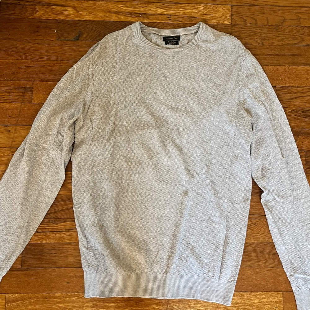 Massimo Dutti Men's Sweater (L) Extrafine cotton